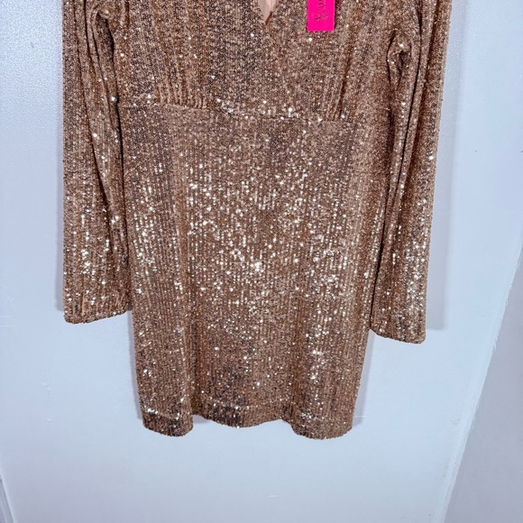 NEW Lilly Pulitzer Reagan Long Sleeve Sequin Mini Dress - Picture 5 of 9